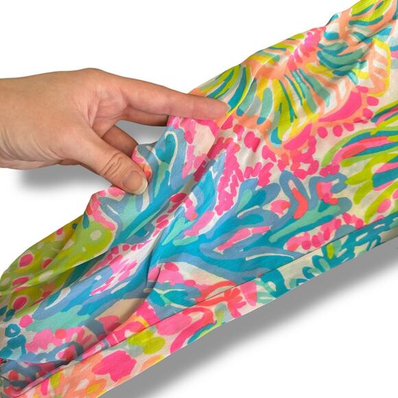 Lilly Pulitzer Elsa Silk Top Small Multi Via Del Mar Bright Resort Preppy - Picture 6 of 10